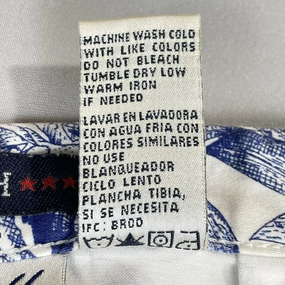 Bill Blass White Floral Print Capri Jeans Women's 8 Perfect Fit High Rise Mom - Picture 8 of 16